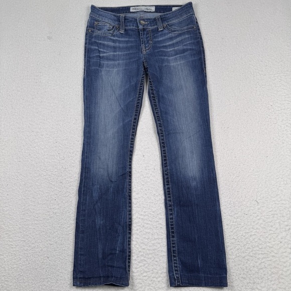 BKE Stella Jeans Women's 26R (27x28) Thick Stitch Low Rise Embroidered Denim - Picture 2 of 10